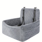 Portable Dog Car Seat with Safety Strap-0