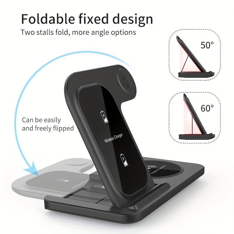 3-in-1 Fast Wireless Charging Stand for Apple Devices