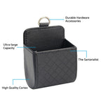 Car Organizer Bag Air Outlet Dashboard Hanging Leather Car Mobile Phone Holder-3