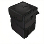 Waterproof Car Trash Can Organizer Portable Auto Bin Black-0