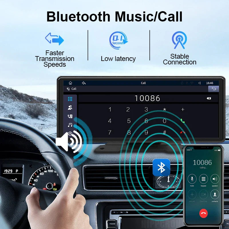 Wireless Car Screen With CarPlay & Android Auto