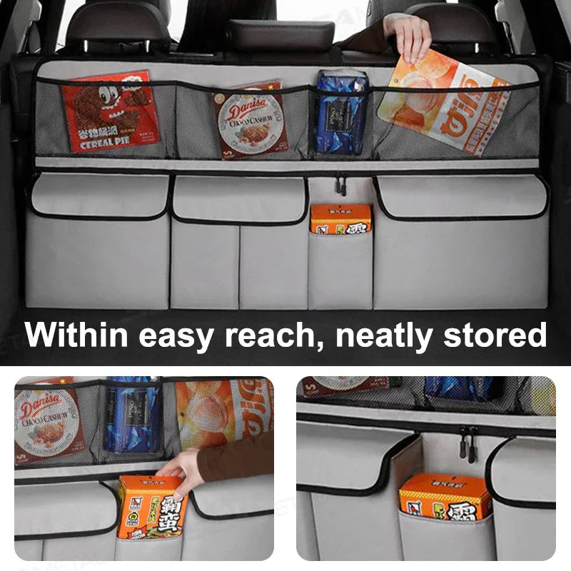 9-Pocket Car Seat Back Organizer – Oxford Storage Bag