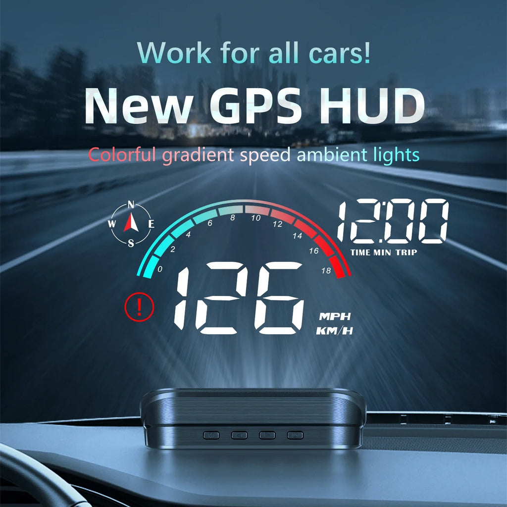 NNEOBA AD M22 GPS HUD Universal Digital Speedometer Display Black-2