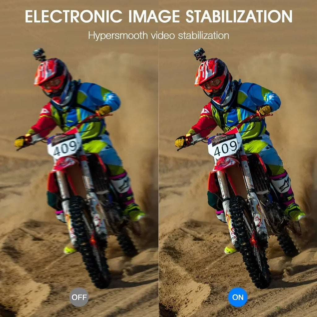 5K Ultra HD Action Camera – Dual Screen, EIS, 30M Case