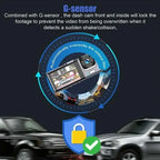 2 Channel 1080P HD Dash Cam Triple Lens Car DVR Black-3
