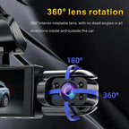 1080P WiFi Dual Lens Dash Cam Front Rear Car DVR Black-4