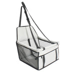 NNEDSZ Light Gray Portable Pet Car Seat for Dogs and Cats - Adjustable Car Seat Cover, Pet Travel Car Carrier with Safety Belt-0