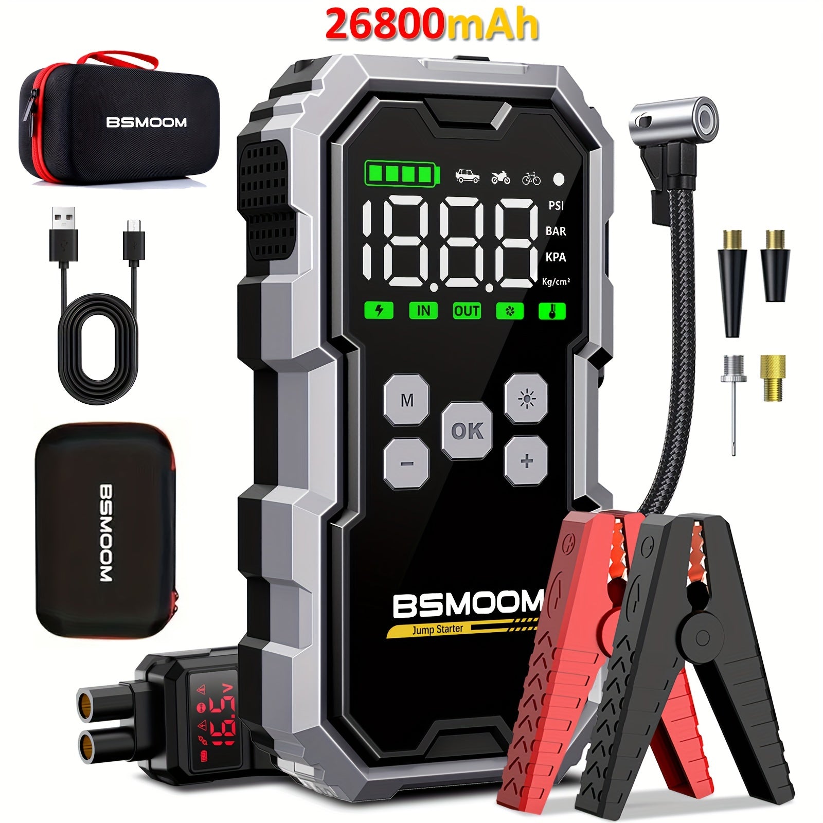 Cordless Car Jump Starter with Air Compressor-2